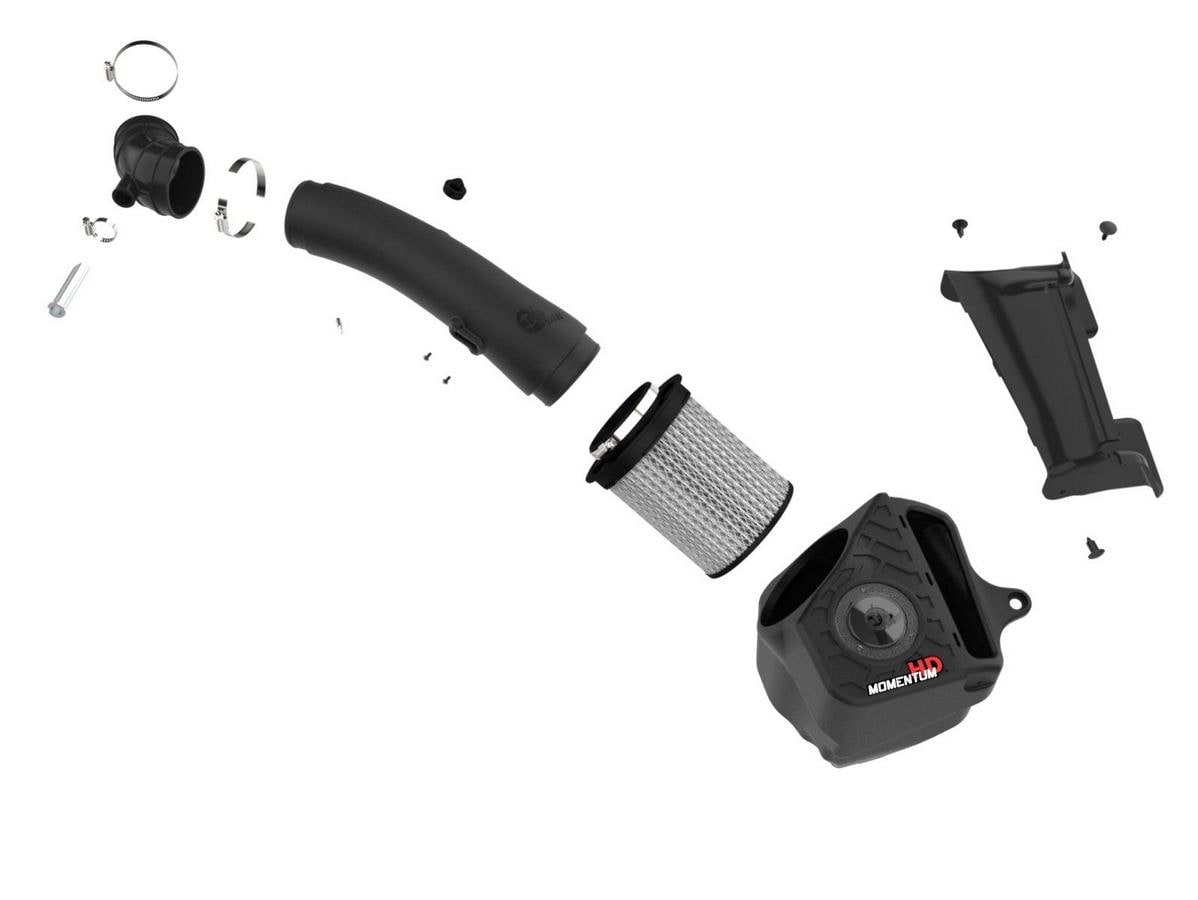 Система холодного впуска Momentum HD, с фильтром Pro DRY S для Jeep Wrangler (JL)/Gladiator (JT) 2020–2023 V6-3.0L (td) EcoDiesel, AFE Power — фото 2