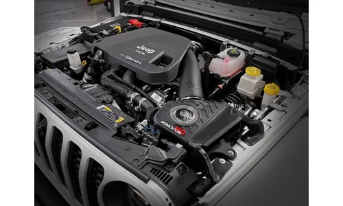 Система холодного впуска Momentum HD, с фильтром Pro DRY S для Jeep Wrangler (JL)/Gladiator (JT) 2020–2023 V6-3.0L (td) EcoDiesel, AFE Power — фото 3