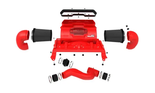Система холодного впуска Momentum GT, с фильтрами Black Pro 5R, цвет Raising Hell Red для RAM 1500 TRX 2021–2024 V8-6.2L (sc), AFE Power — фото 2