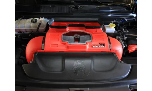 Система холодного впуска Momentum GT, с фильтрами Black Pro 5R, цвет Raising Hell Red для RAM 1500 TRX 2021–2024 V8-6.2L (sc), AFE Power — фото 3
