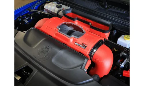 Система холодного впуска Momentum GT, с фильтрами Black Pro 5R, цвет Raising Hell Red для RAM 1500 TRX 2021–2024 V8-6.2L (sc), AFE Power — фото 4