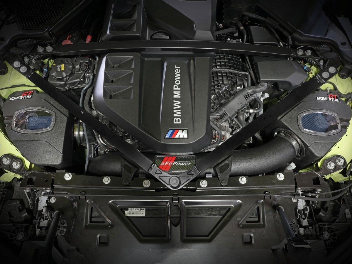 Система холодного впуска Momentum GT, с фильтрами Pro 5R для BMW M2 (G87) 2023–2026 /M3/M4 (G80/82/83) 2021–2026 L6-3.0L (tt) S58, AFE Power — фото 3