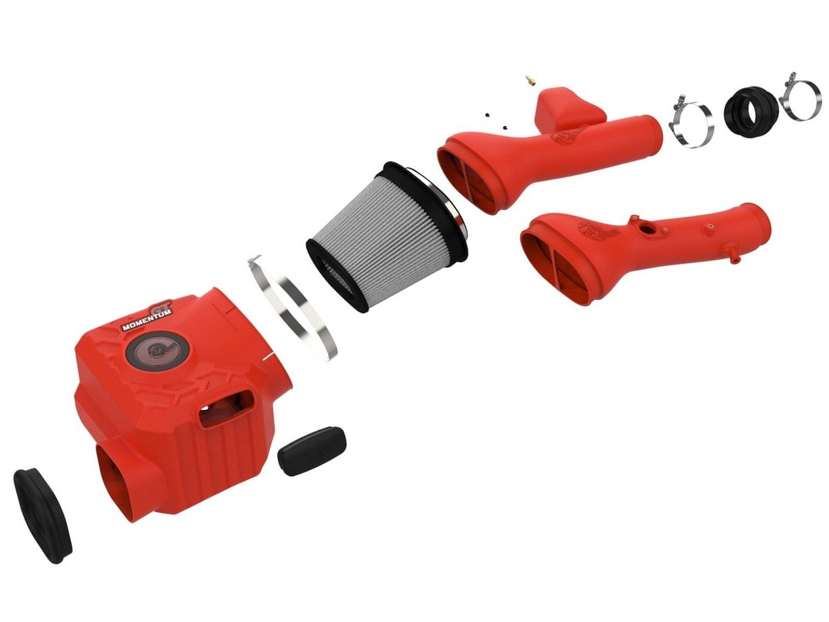 Система холодного впуска Momentum GT Red Edition, с фильтром Pro DRY S для Toyota FJ Cruiser 2007–2023/4Runner 2003–2024 V6-4.0L, AFE Power — фото 2