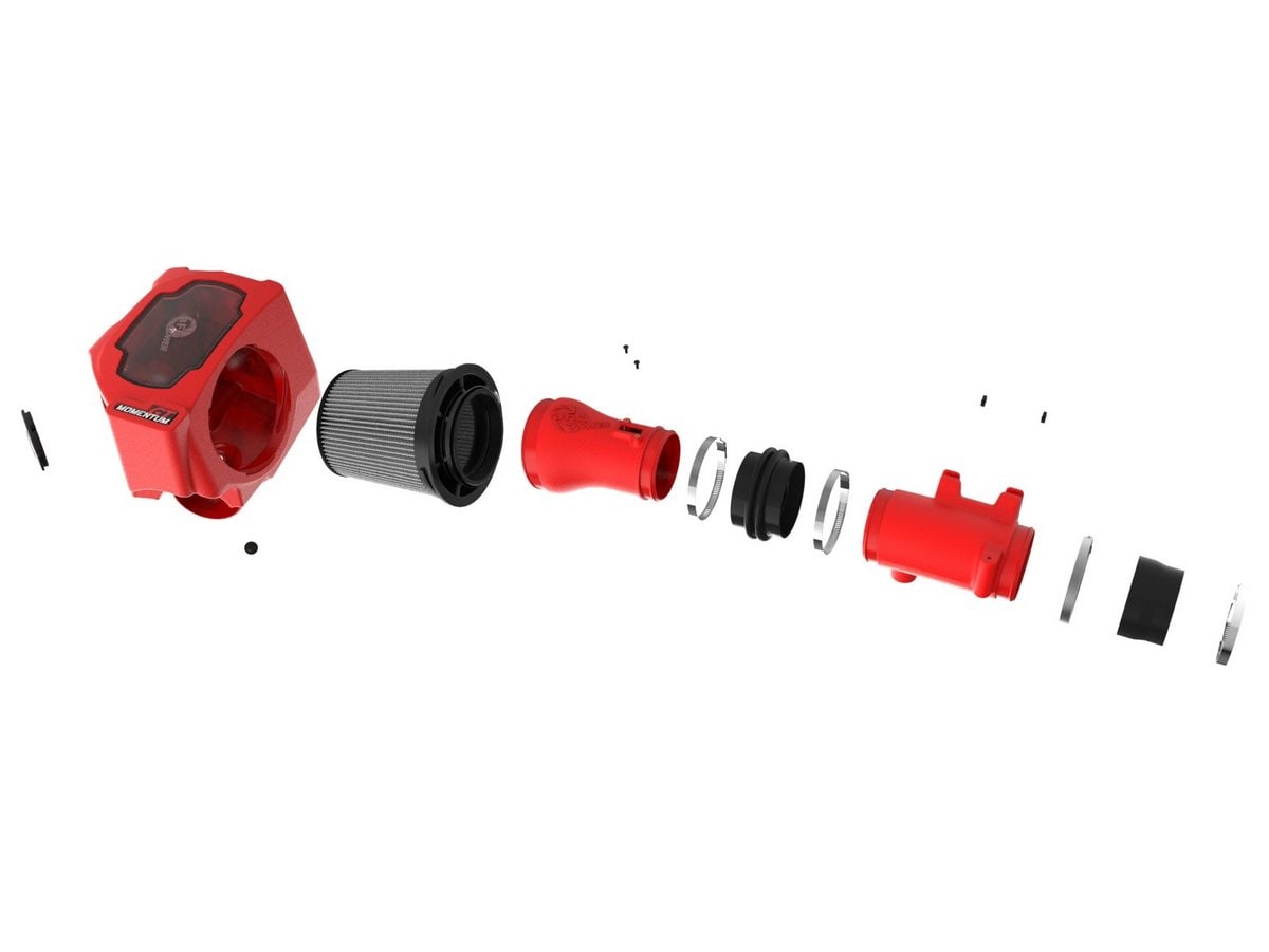Система холодного впуска Momentum GT Red Edition, с фильтром Pro DRY S для RAM 1500 2025–2026 L6-3.0L (tt), AFE Power — фото 2