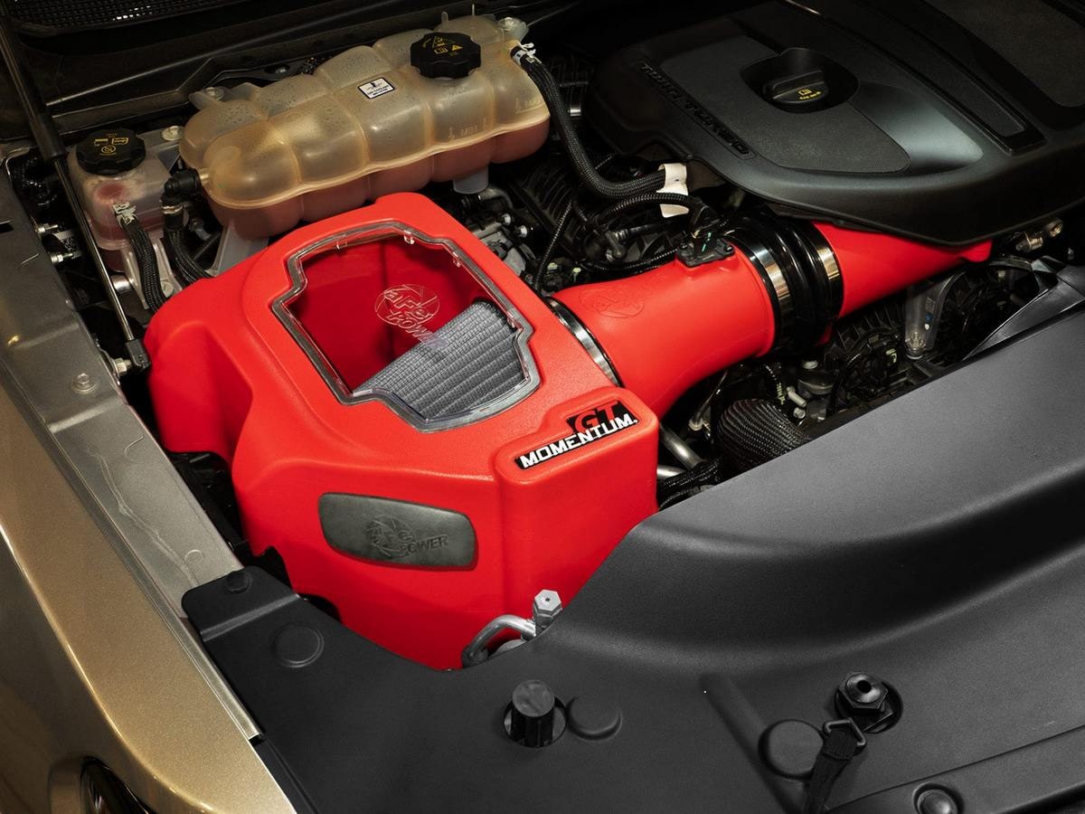 Система холодного впуска Momentum GT Red Edition, с фильтром Pro DRY S для RAM 1500 2025–2026 L6-3.0L (tt), AFE Power — фото 3