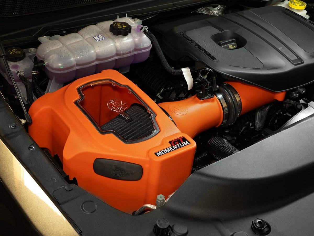 Система холодного впуска Momentum GT Orange Edition, с фильтром Black Pro 5R для RAM 1500 2025–2026 L6-3.0L (tt), AFE Power — фото 3