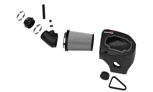 Система холодного впуска Momentum GT, с фильтром Pro DRY S для Dodge Challenger 2011–2023 V8-6.4L W/ Shaker Hood, AFE Power — фото 2