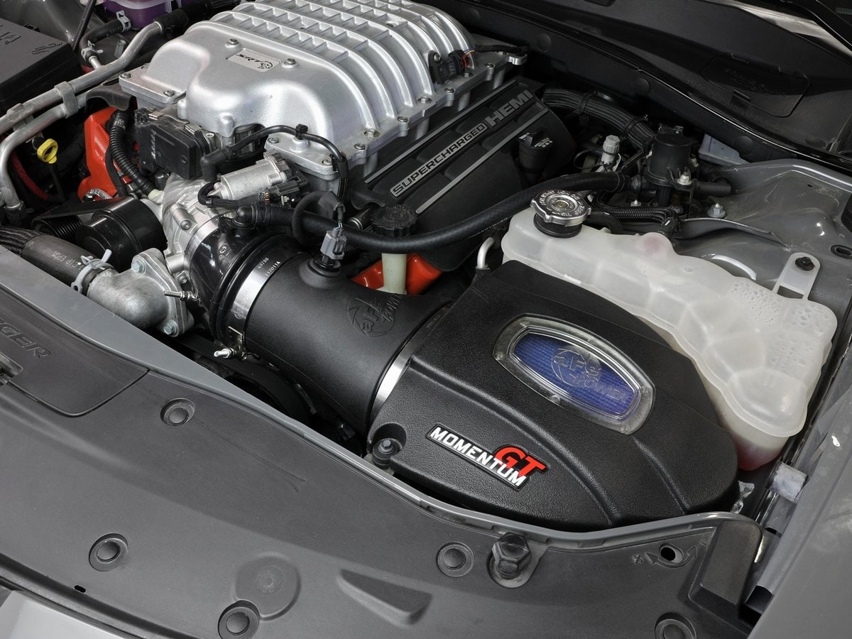 Система холодного впуска Momentum GT, с фильтром Pro 5R для Dodge Challenger/Charger SRT Hellcat 2017–2023 V8-6.2L (sc) HEMI, AFE Power — фото 3