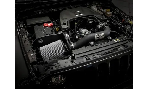 Система холодного впуска Magnum FORCE Stage-2 XP, с фильтром Pro DRY S, чёрное исполнение для Jeep Wrangler (JL)/Gladiator (JT) 2018–2026 V6-3.6L, AFE Power — фото 3