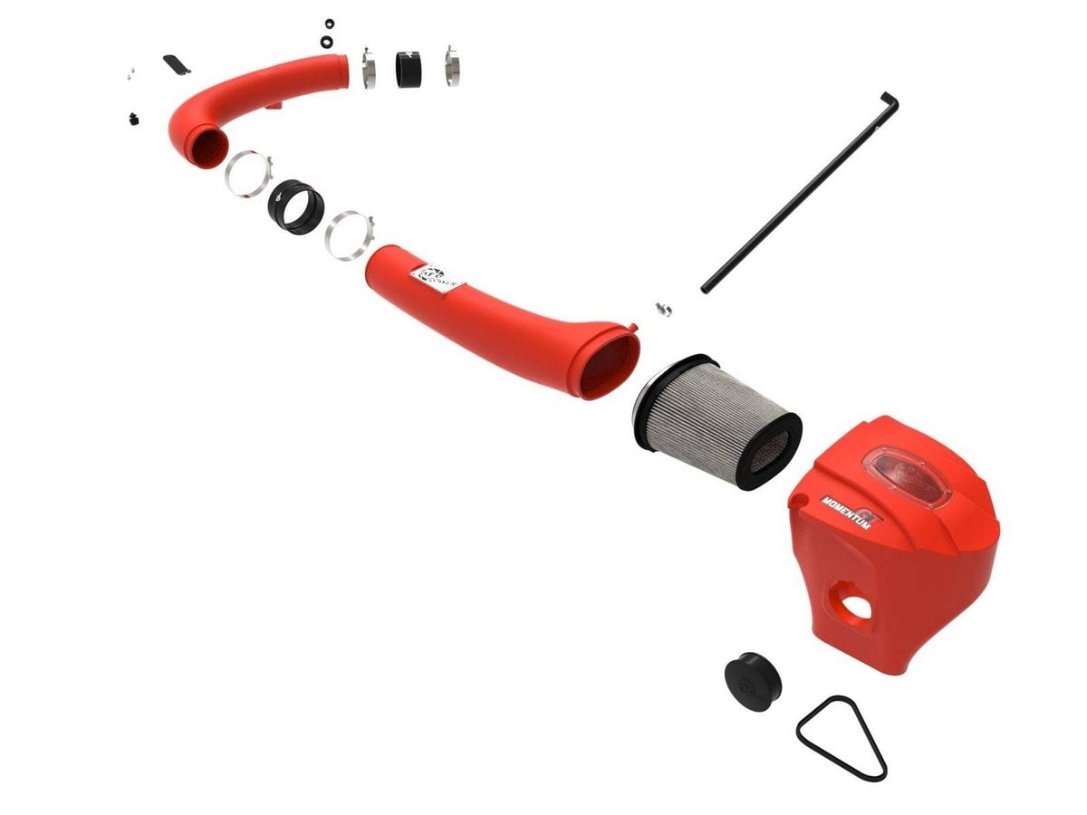 Система холодного впуска Momentum GT Red Edition, с фильтром Pro DRY S для Dodge Challenger/Charger/Chrysler 300 2011–2023 V6-3.6L, AFE Power — фото 2