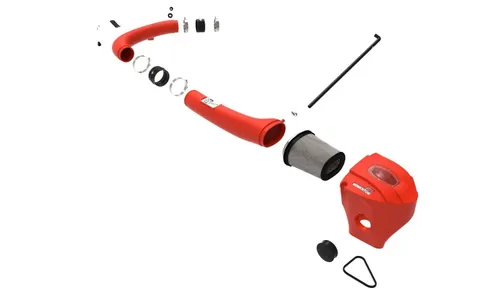 Система холодного впуска Momentum GT Red Edition, с фильтром Pro DRY S для Dodge Challenger/Charger/Chrysler 300 2011–2023 V6-3.6L, AFE Power — фото 2
