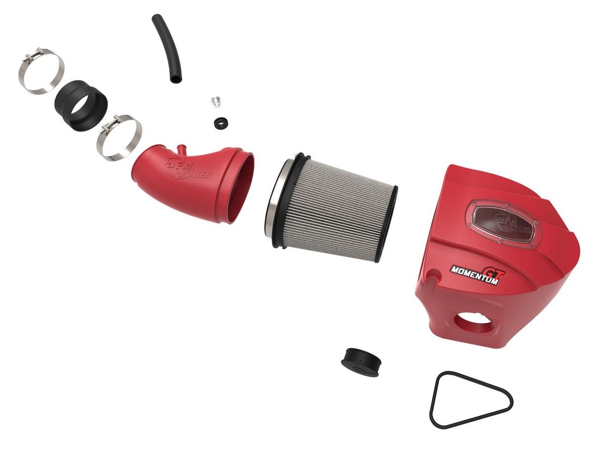 Система холодного впуска Momentum GT Red Edition, с фильтром Pro DRY S для Dodge Challenger/Charger/Chrysler 300 SRT8/SRT 2011–2023 V8-6.4L HEMI, AFE Power — фото 2