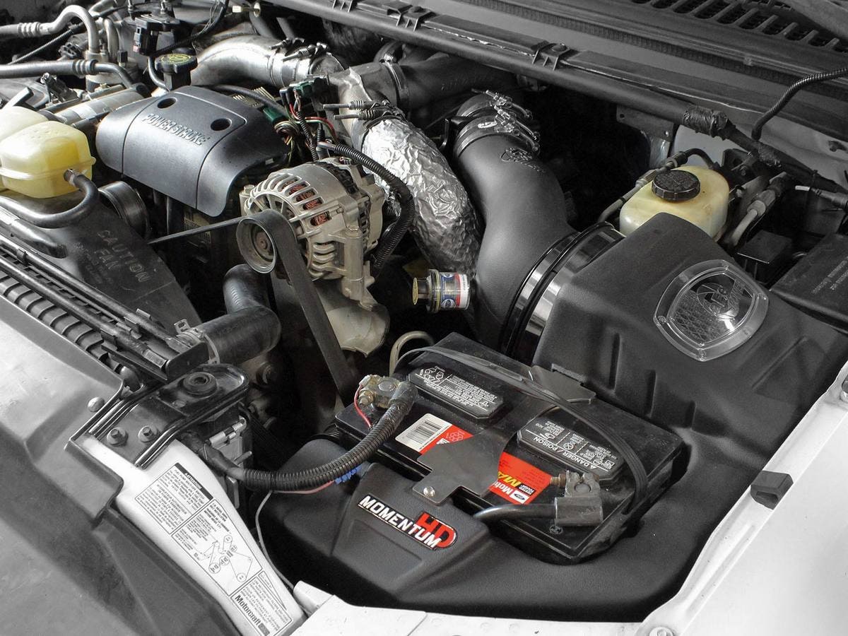 Система холодного впуска Momentum HD, с фильтром Pro DRY S для Ford Diesel Trucks 1999–2003 V8-7.3L (td), AFE Power — фото 2