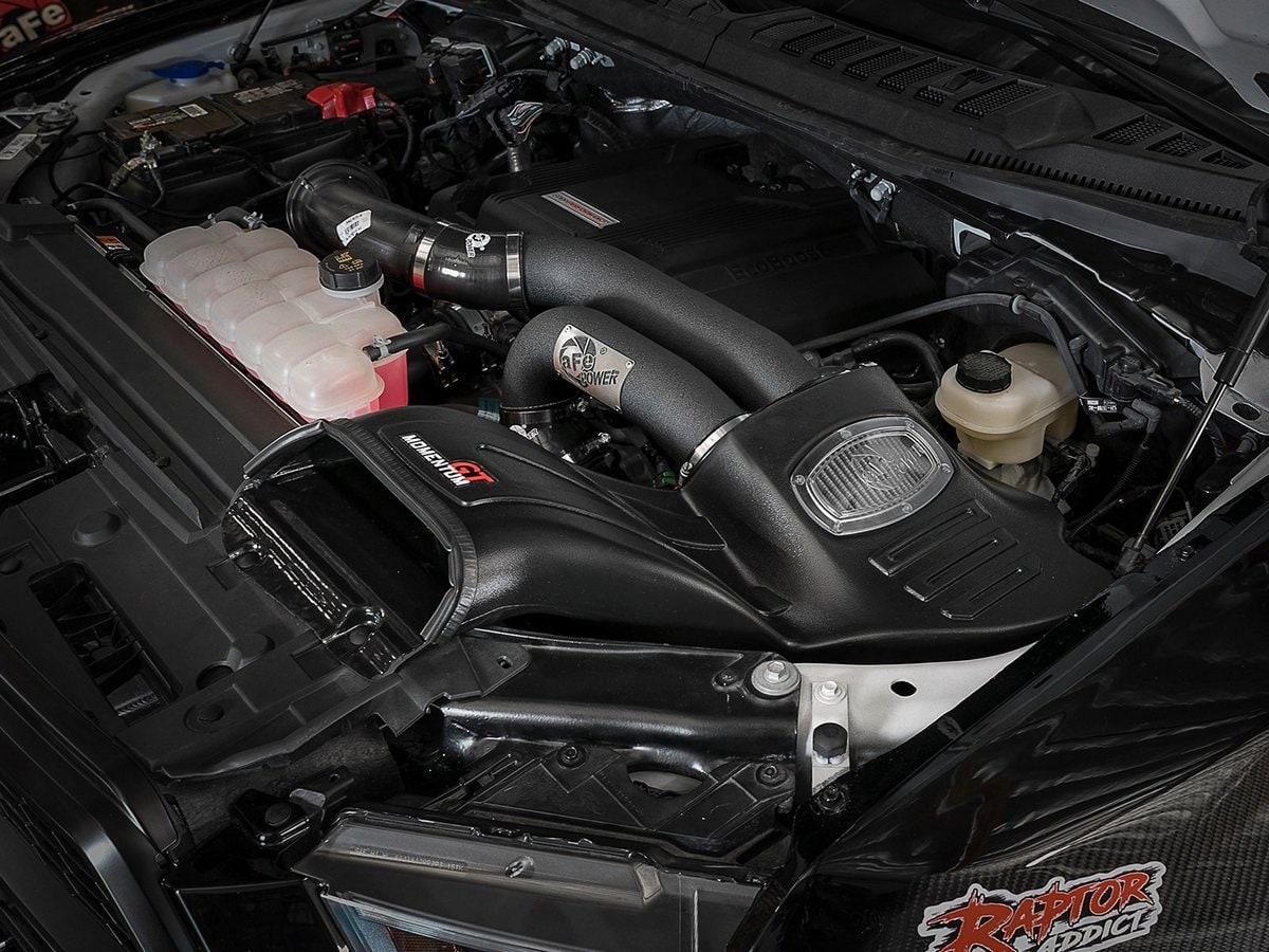 Система холодного впуска Momentum XP 'Alpha Raptor', с фильтром Pro DRY S, чёрное исполнение для Ford F-150 Raptor 2017–2020 V6-3.5L (tt), AFE Power — фото 3