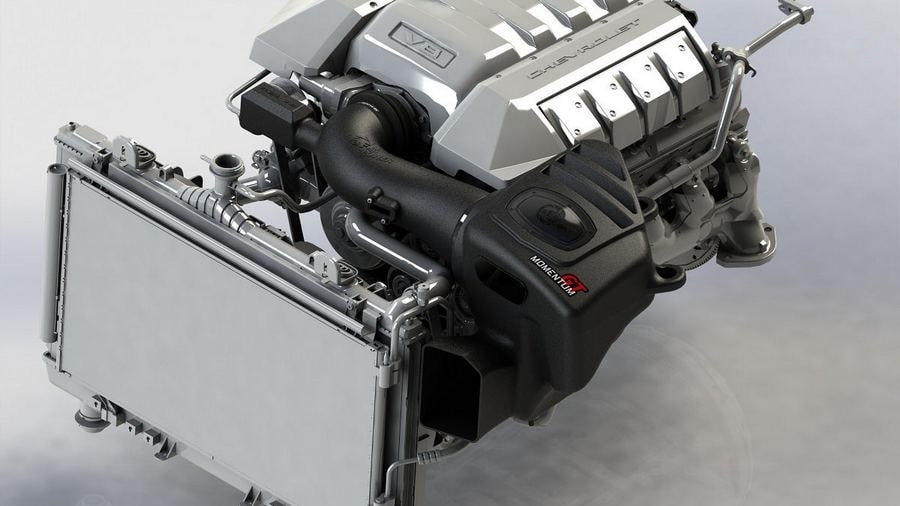 Система холодного впуска Momentum GT, с фильтром Pro DRY S для Chevrolet Camaro SS 2013–2015 V8-6.2L, AFE Power — фото 4