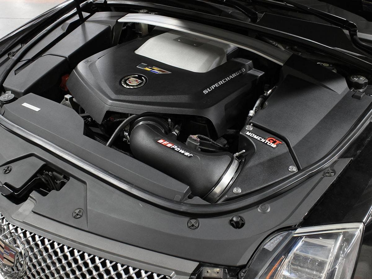 Система холодного впуска Momentum GT, с фильтром Pro DRY S для Cadillac CTS-V 2009–2015 V8-6.2L (sc), AFE Power — фото 2