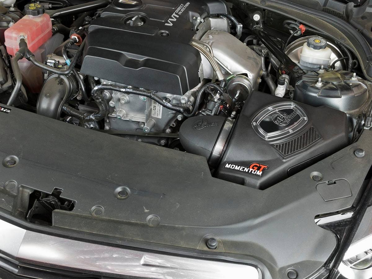 Система холодного впуска Momentum GT, с фильтром Pro DRY S для Cadillac ATS 2013–2019 I4-2.0L (t), AFE Power — фото 2