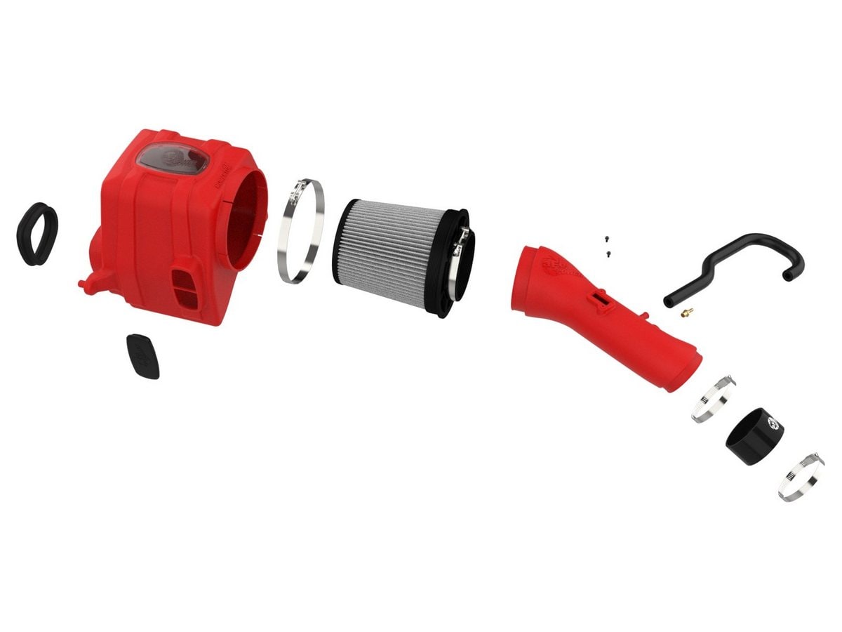 Система холодного впуска Momentum GT Red Edition, с фильтром Pro DRY S для Toyota Tundra 2007–2021/Sequoia 2008–2022 V8-4.6L/5.7L, AFE Power — фото 2