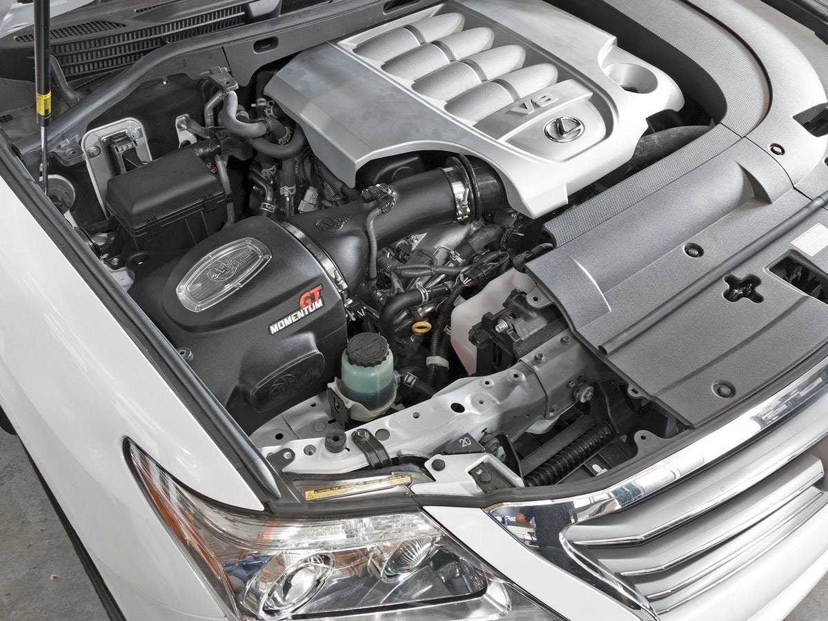 Система холодного впуска Momentum GT, с фильтром Pro DRY S для Lexus LX570/Toyota Land Cruiser (J200) 2008–2021 V8-5.7L/V8-4.6L, AFE Power — фото 2