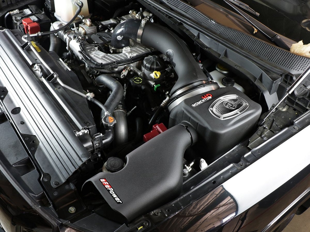 Система холодного впуска Momentum HD, с фильтром Pro DRY S для Nissan Titan XD 2016–2019 V8-5.0L (td), AFE Power — фото 2