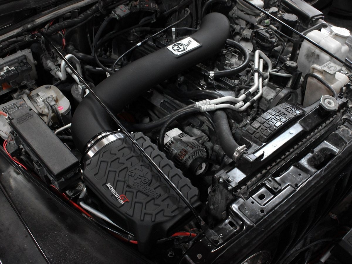Система холодного впуска Momentum GT, с фильтром Pro DRY S для Jeep Wrangler (TJ) 1997–2006 I6-4.0L, AFE Power — фото 5