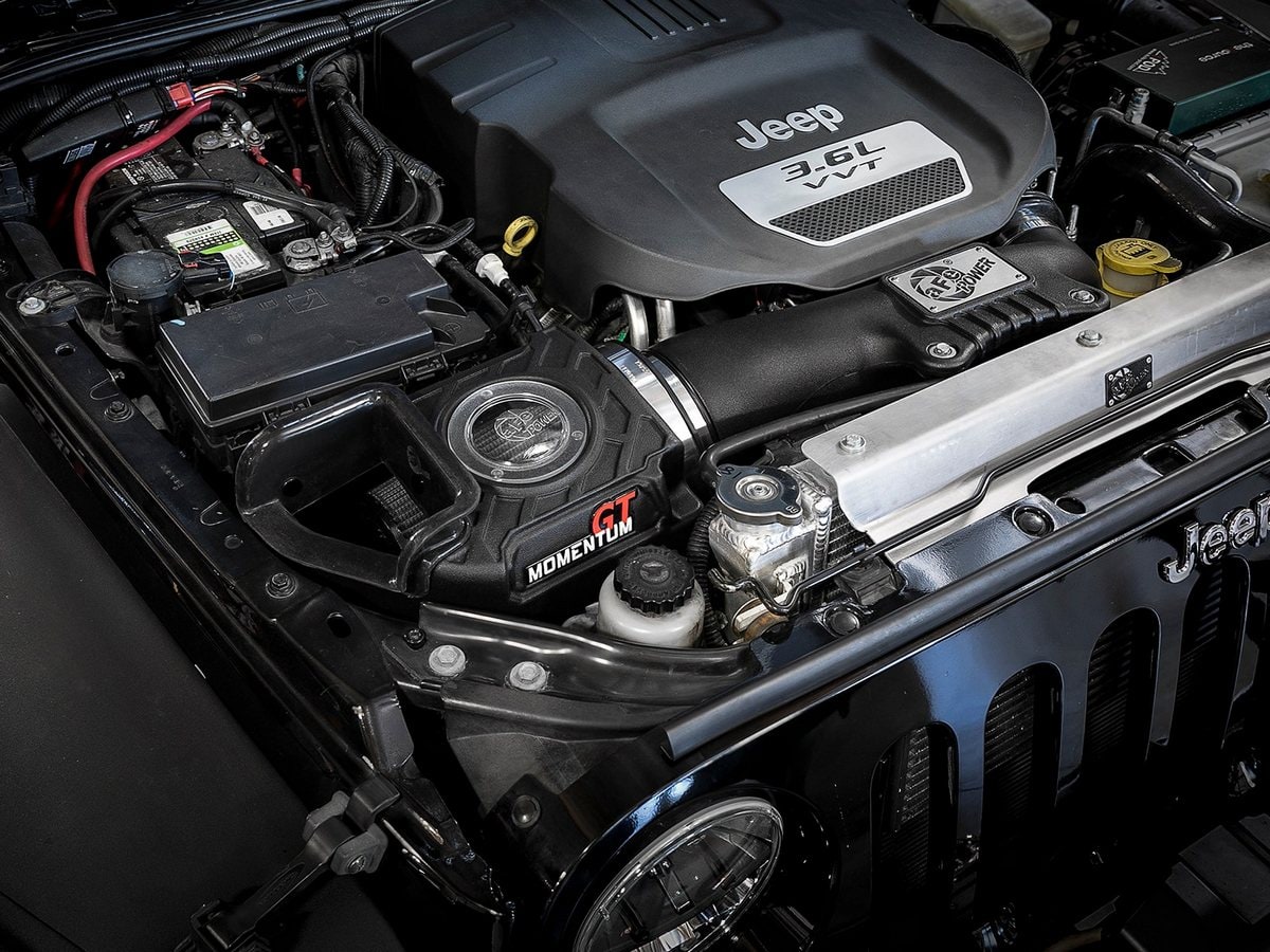 Система холодного впуска Momentum GT, с фильтром Pro DRY S для Jeep Wrangler (JK) 2012–2018 V6-3.6L, AFE Power — фото 3
