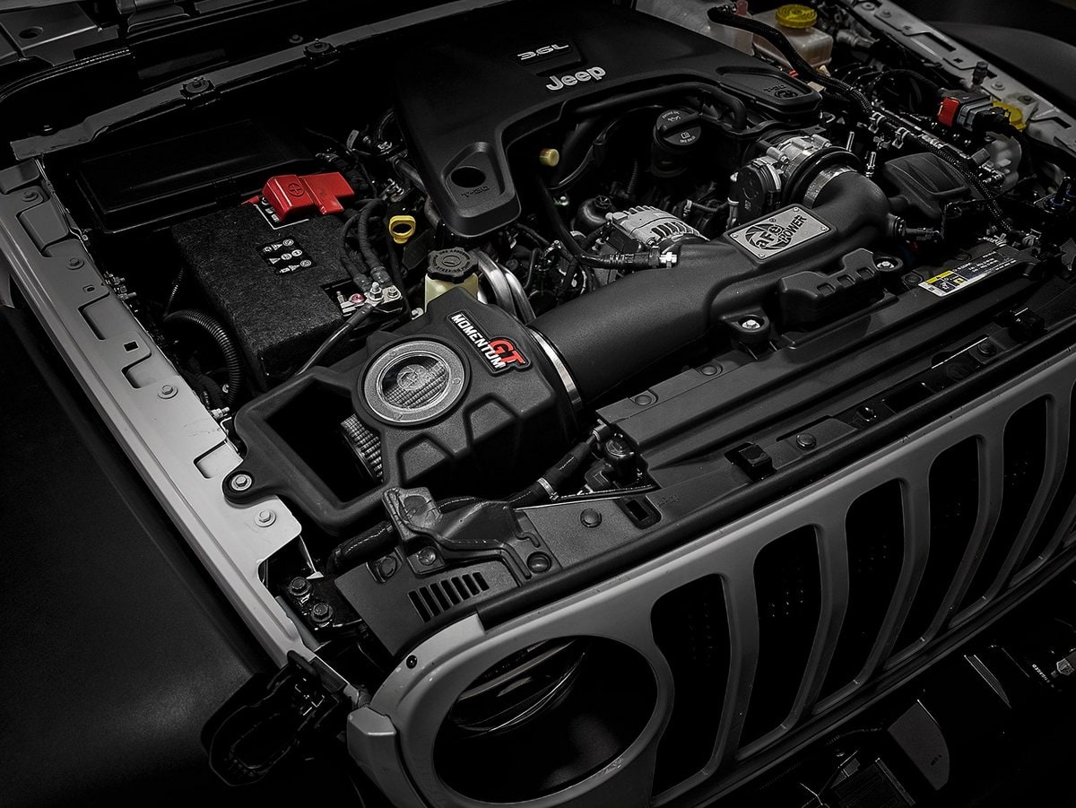 Система холодного впуска Momentum GT, с фильтром Pro DRY S для Jeep Wrangler (JL)/Gladiator (JT) 2018–2026 V6-3.6L, AFE Power — фото 3