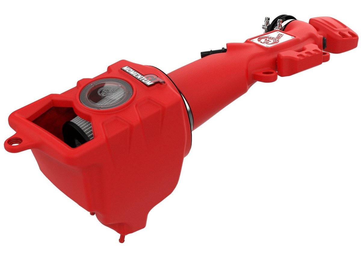 Система холодного впуска Momentum GT Red Edition, с фильтром Pro DRY S для Jeep Wrangler (JL)/Gladiator (JT) 2018–2026 V6-3.6L, AFE Power — фото 1