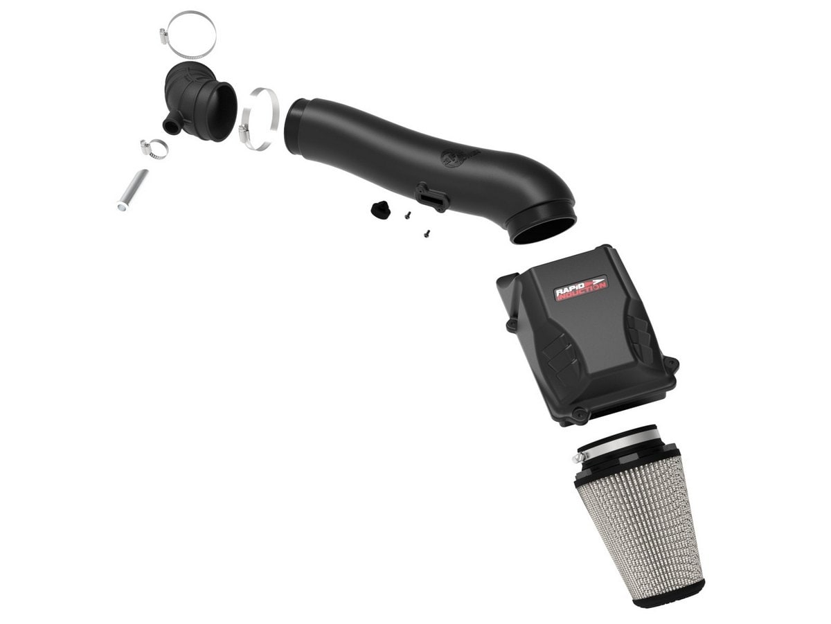 Система холодного впуска Rapid Induction, с фильтром Pro DRY S для Jeep Wrangler (JL)/Gladiator (JT) 2020–2023 V6-3.0L (td) EcoDiesel, AFE Power — фото 2