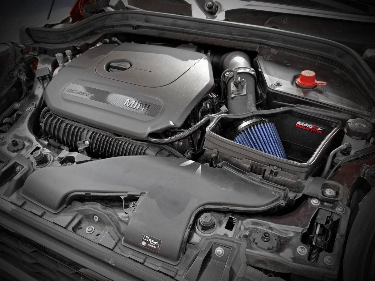 Система холодного впуска Rapid Induction, с фильтром Pro 5R для MINI Cooper S (F55/F56) 2019–2024 L4-2.0L (t) B46/B48, AFE Power — фото 3