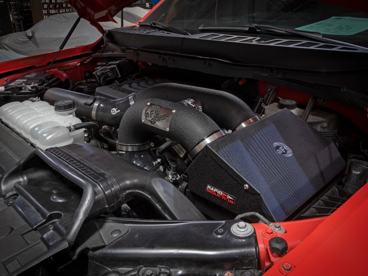 Система холодного впуска Rapid Induction, с фильтром Pro 5R для Ford F-150 Raptor 2021–2026 V6-3.5L (tt), AFE Power — фото 3