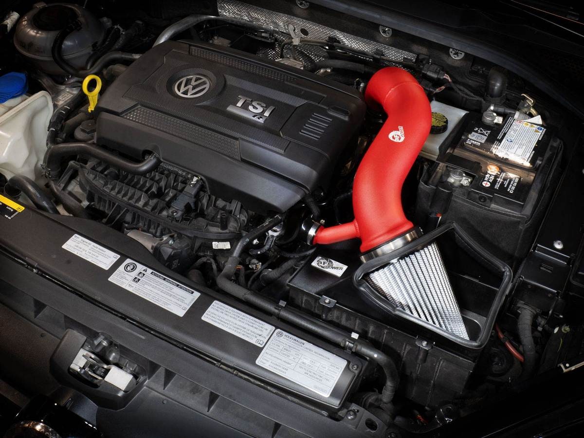 Система холодного впуска Rapid Induction Red Edition, с фильтром Pro DRY S для Volkswagen GTI (MKVII) 2015–2021 L4-2.0L (t), AFE Power — фото 3