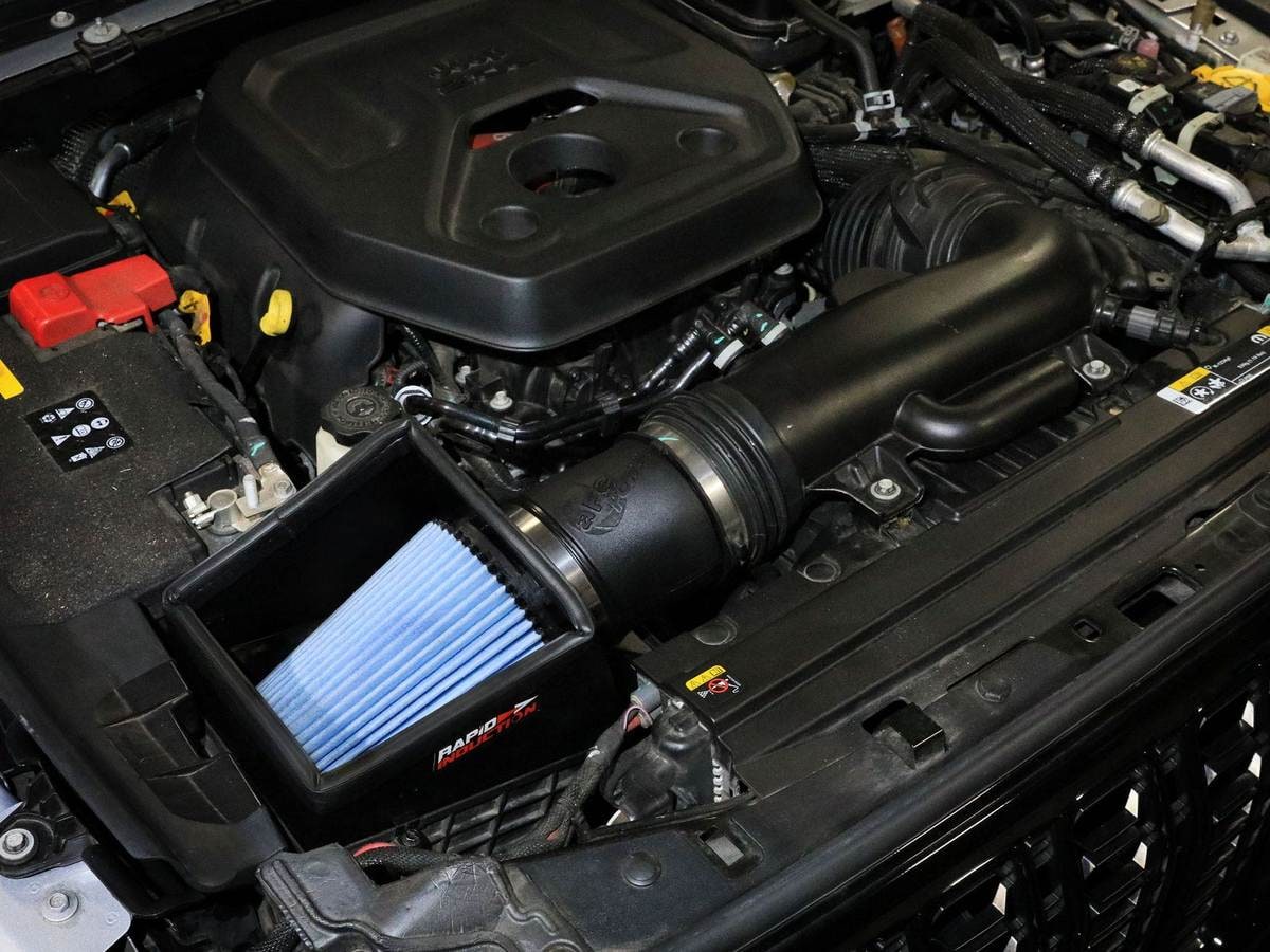 Система холодного впуска Rapid Induction, с фильтром D2 Dura-Dry для Jeep Wrangler (JL) 2024–2026 L4-2.0L (t), AFE Power — фото 3