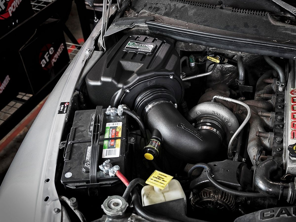 Система холодного впуска Quantum, с фильтром Pro DRY S для Dodge Diesel Trucks 1994–2002 L6-5.9L (td), AFE Power — фото 3