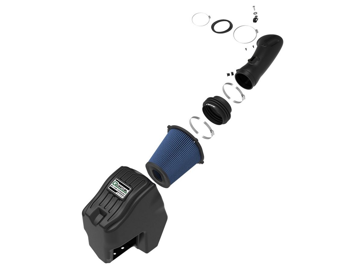 Система холодного впуска Quantum, с фильтром Pro 5R для Ford Diesel Trucks 2011–2016 V8-6.7L (td), AFE Power — фото 2