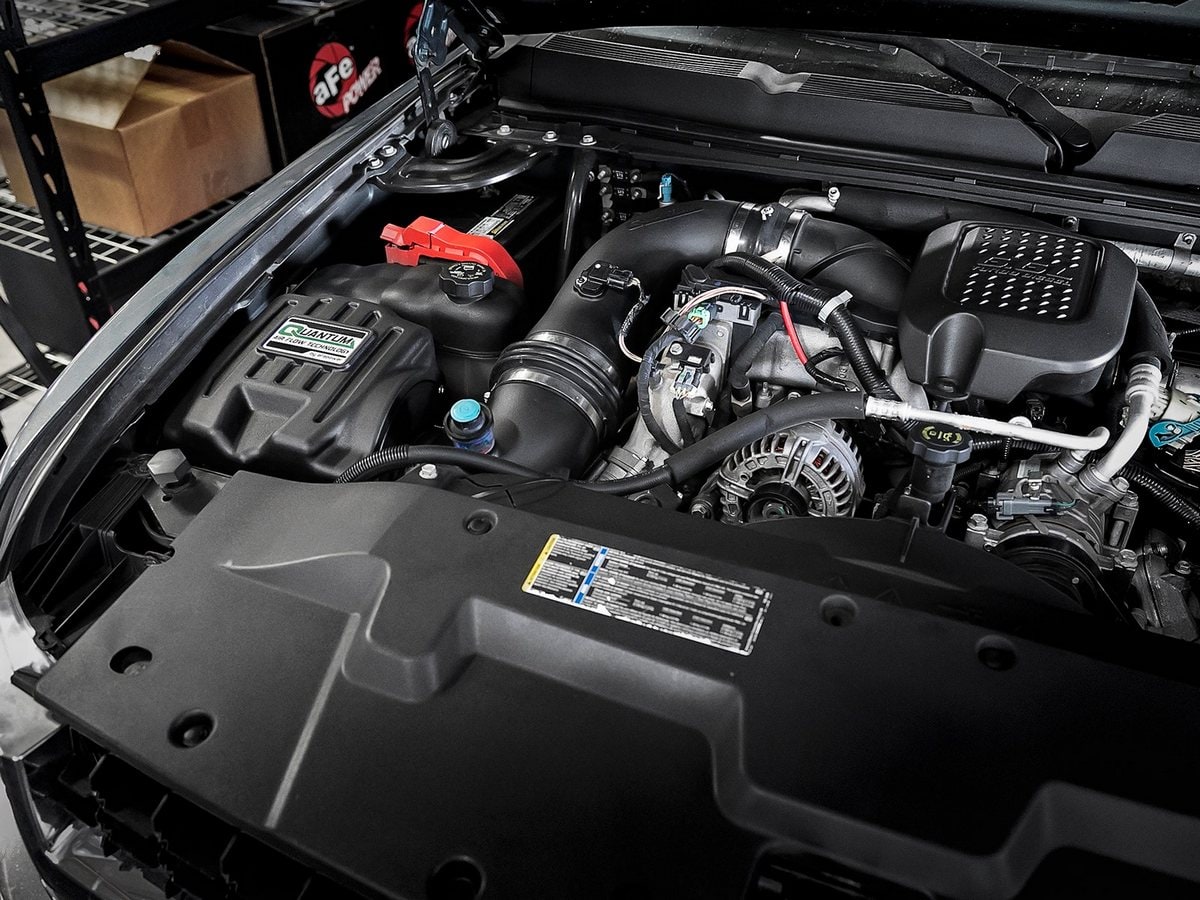 Система холодного впуска Quantum, с фильтром Pro 5R для Chevrolet/GMC Diesel Trucks 07.5-10 V8-6.6L (td) LMM, AFE Power — фото 3