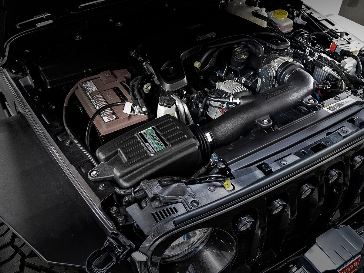 Система холодного впуска Quantum, с фильтром Pro DRY S для Jeep Wrangler (JL)/Gladiator (JT) 2018–2026 V6-3.6L, AFE Power — фото 3
