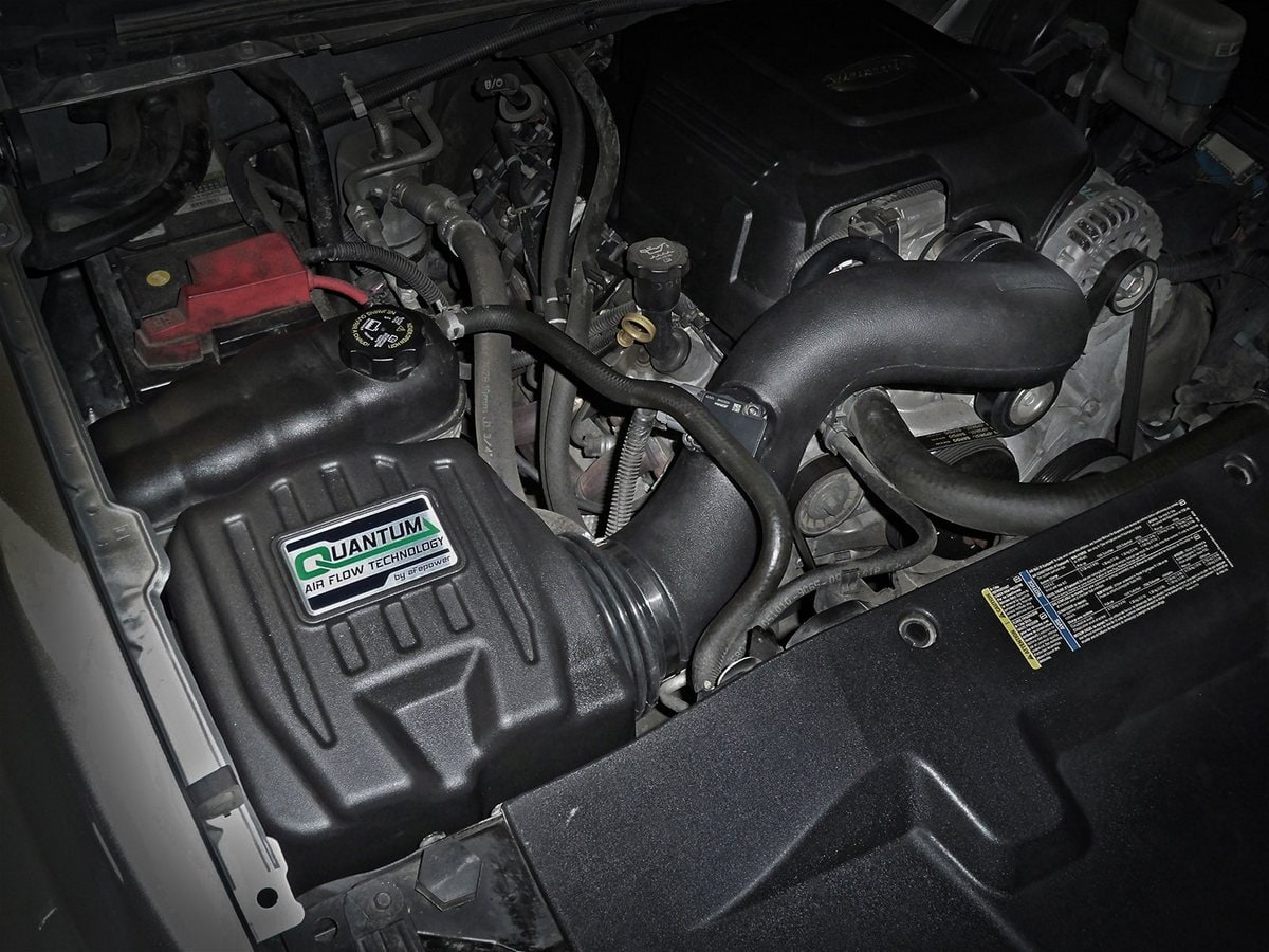 Система холодного впуска Quantum, с фильтром Pro DRY S для Chevrolet/GMC Silverado/Sierra 2009–2013 V8-4.8/5.3/6.2L, AFE Power — фото 3