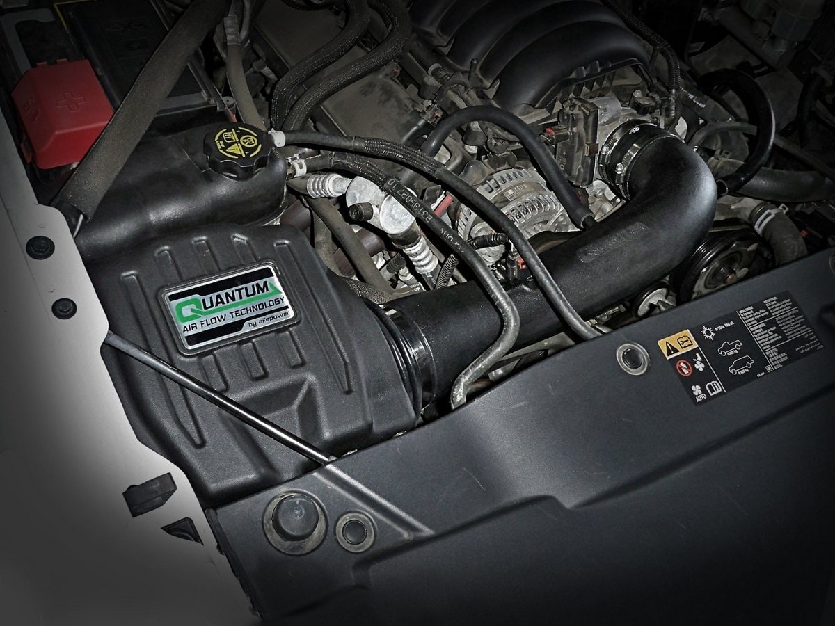Система холодного впуска Quantum, с фильтром Pro 5R для 2014–2019 GM Silverado/Sierra V8-5.3/6.2L, AFE Power — фото 3
