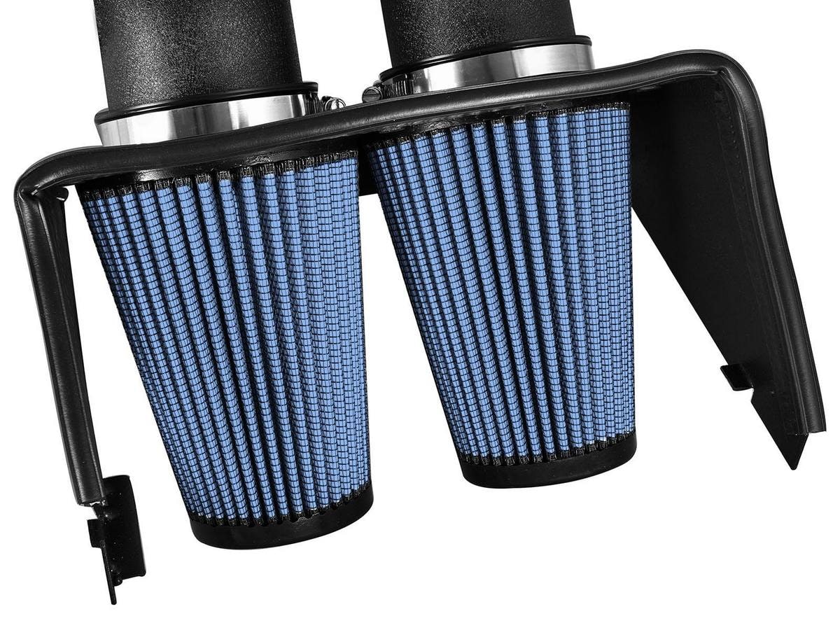Система холодного впуска Rapid Induction Dual 3-1/2 IN, с фильтром Pro 5R, два патрубка 88,9 мм (3,5 дюйма) для Ford F-150 2015–2026 V6-2.7L (tt)/ 2015–2016 V6-3.5L (tt), AFE Power — фото 5