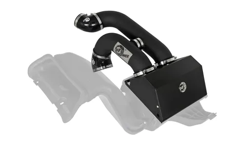 Система холодного впуска Rapid Induction 'Super Raptor' Dual 3-1/2 IN, с фильтром Pro 5R, два патрубка 88,9 мм (3,5 дюйма) для Ford F-150/Raptor 2017–2020 V6-3.5L (tt)/Expedition 2018–2021 V6-3.5L (tt), AFE Power — фото 1