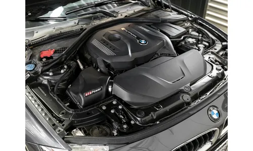 Система холодного впуска Rapid Induction, с фильтром Pro 5R, чёрное исполнение для BMW 330i/430i (F3X) 2016–2020 L4-2.0L (t) B46/B48, AFE Power — фото 7