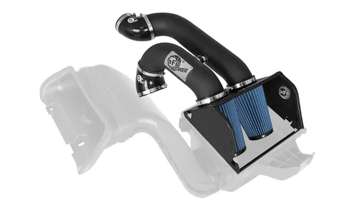 Система холодного впуска Rapid Induction Dual 3-1/2 IN, с фильтром Pro 5R, два патрубка 88,9 мм (3,5 дюйма) для Ford F-150/Raptor 2017–2020 V6-3.5L (tt)/Expedition 2018–2021 V6-3.5L (tt), AFE Power — фото 1