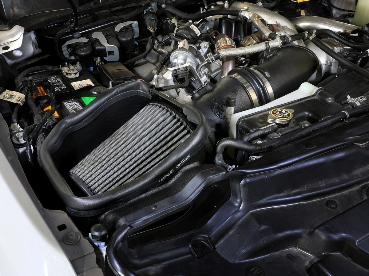 Система холодного впуска Magnum FORCE Stage-2, с фильтром Pro DRY S для Ford Diesel Trucks 2020–2026 V8-6.7L (td), AFE Power — фото 3