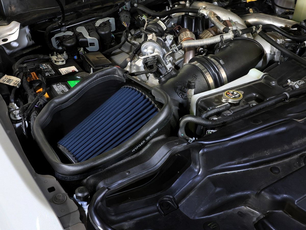 Система холодного впуска Magnum FORCE Stage-2, с фильтром Pro 5R для Ford Diesel Trucks 2020–2026 V8-6.7L (td), AFE Power — фото 3