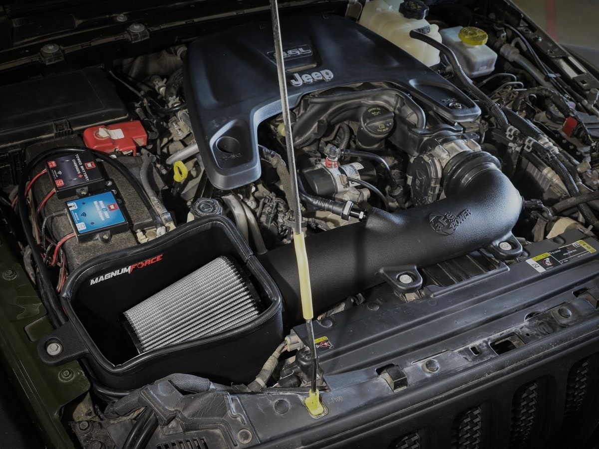 Система холодного впуска Magnum FORCE Stage-2, с фильтром Pro DRY S для Jeep Wrangler (JL) 2018–2026 V6-3.6L, AFE Power — фото 3
