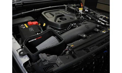 Система холодного впуска Magnum FORCE Stage-2, с фильтром Pro DRY S для Jeep Wrangler 4xe (JL) 2024–2025 L4-2.0L (t) Hybrid, AFE Power — фото 1