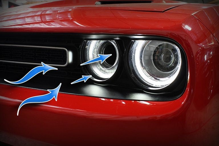 Воздухозаборник D.A.S. для Dodge Challenger 2015–2023 V6-3.6L/V8-5.7L/6.4L/6.2L (sc) HEMI, AFE Power — фото 2
