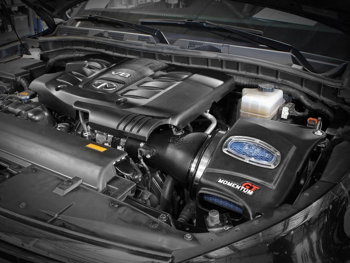 Система холодного впуска Momentum GT, с фильтром Pro 5R для Nissan Armada 2017–2024/Nissan Patrol 2010–2024 (Y62)/Infiniti QX80 2014–2024/Infiniti QX56 2011–2013 V8-5.6L, AFE Power — фото 3