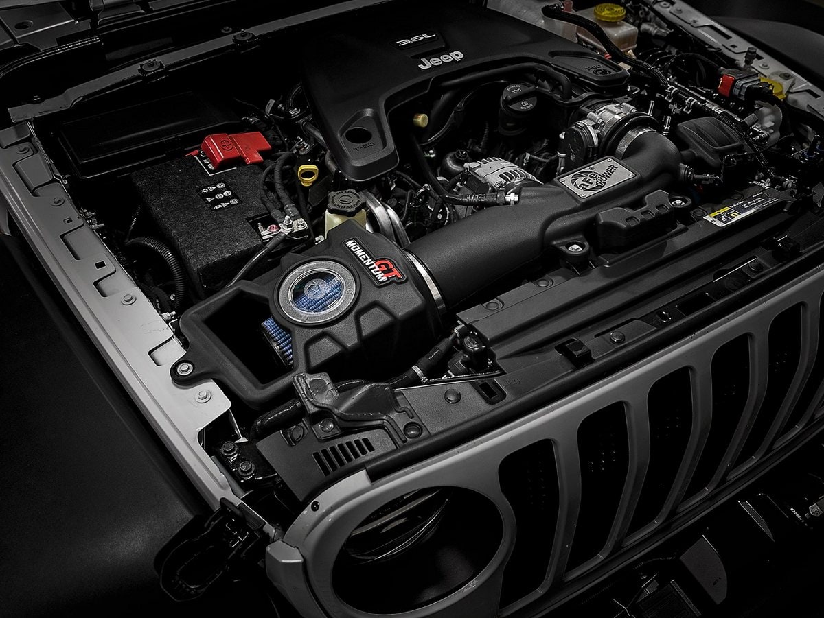 Система холодного впуска Momentum GT, с фильтром Pro 5R для Jeep Wrangler (JL)/Gladiator (JT) 2018–2026 V6-3.6L, AFE Power — фото 3